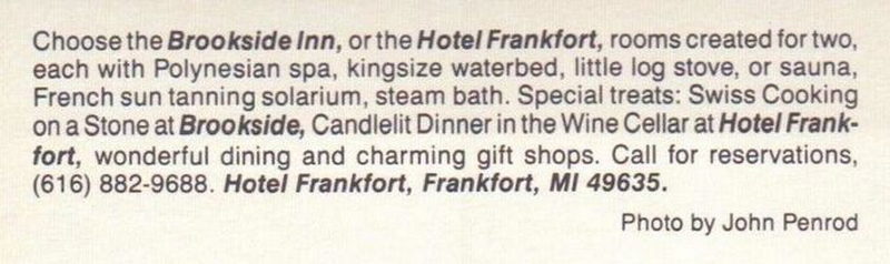 Brookside Inn - Hotel Frankfort - Postcard Back